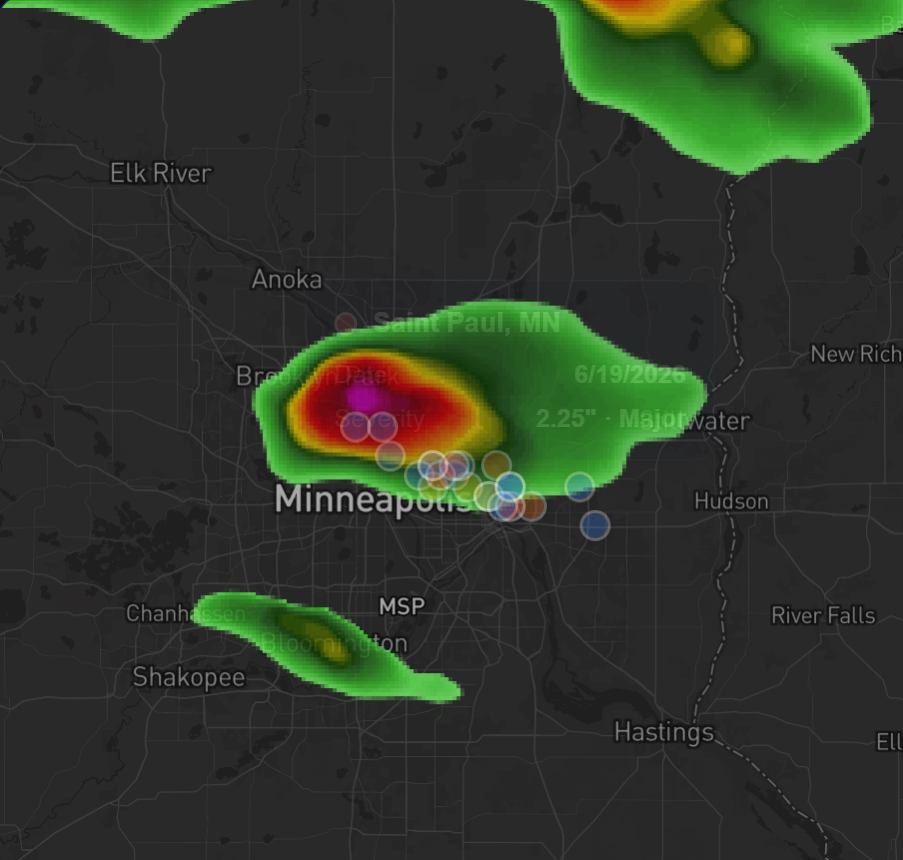 HailPing storm radar and report preview